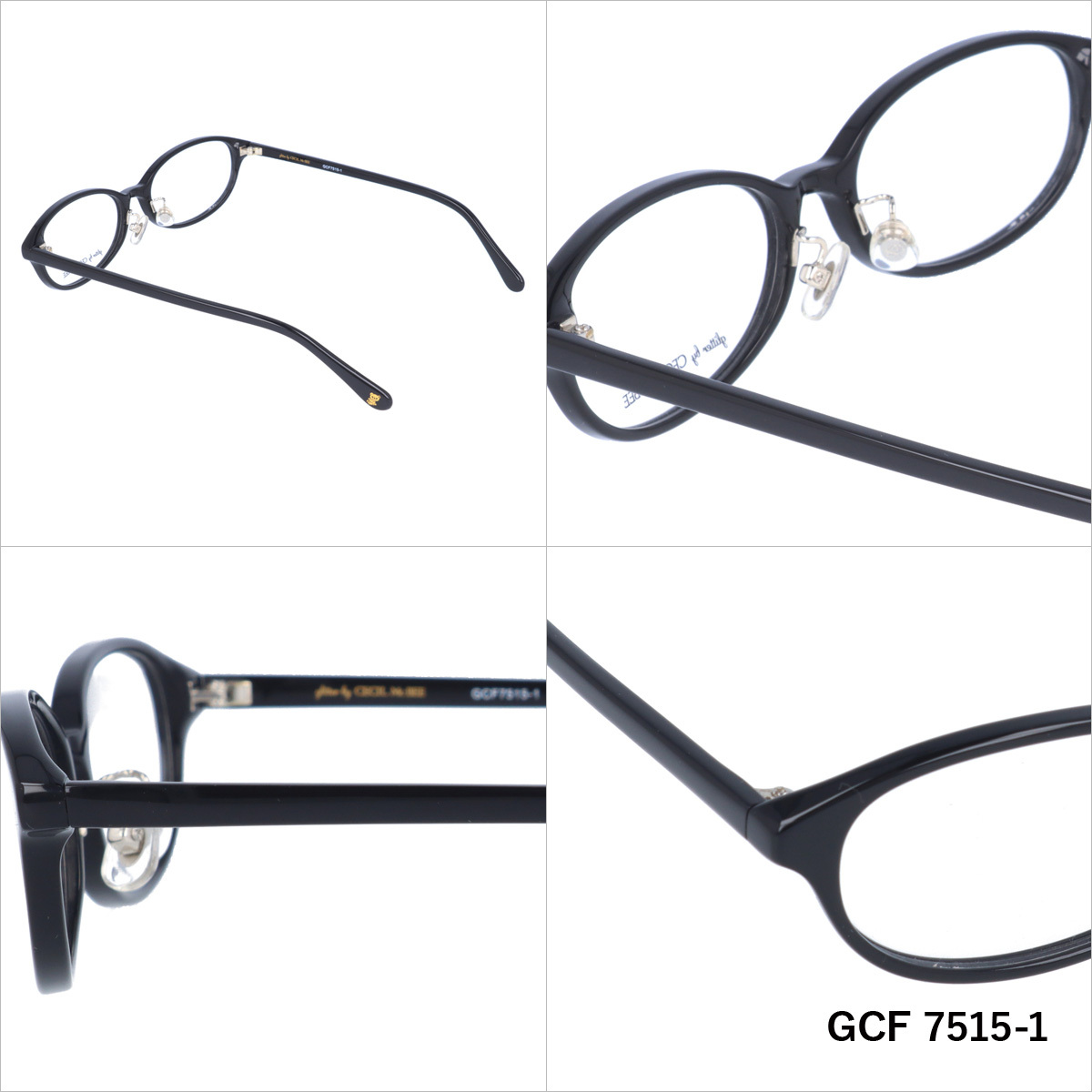 グリッターバイセシルマクビー メガネフレーム glitter by CECIL McBEE GCF 7515 全3カラー 52サイズ オーバル型 伊達メガネ レディース CECIL McBEE（セシルマクビー） グリッターバイセシルマクビー メガネ