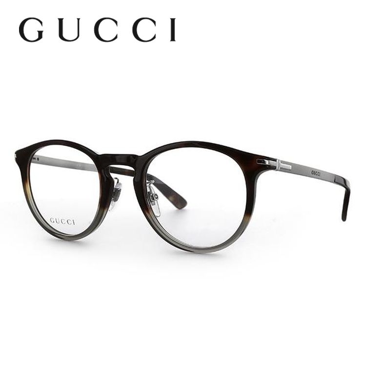 グッチ GUCCI 伊達メガネ 度付き 度入り メガネ 眼鏡 GG1120F M07 49 ハバナシェードグレー/ルテニウム アジアンフィット メンズ レディース プレゼント ギフト