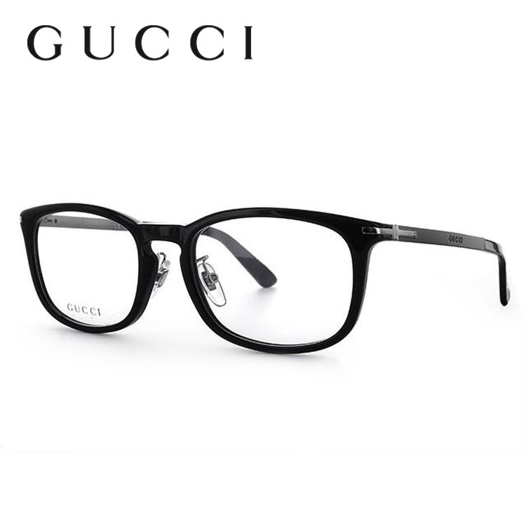 グッチ GUCCI 伊達メガネ 度付き 度入り メガネ 眼鏡 GG1121F B2X 53 ブラック/マットダークルテニウム アジアンフィット メンズ レディース プレゼント ギフト