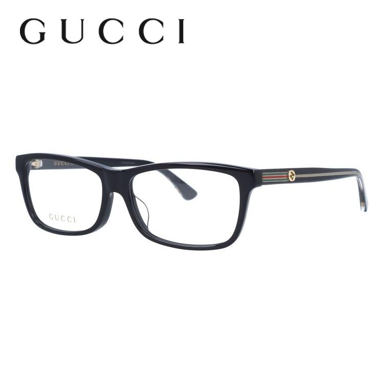 グッチ GUCCI メガネ 眼鏡 フレーム 度付き 度入り 伊達 アジアンフィット GG0378OA 001 55 シェリーライン インターロッキング GG プレゼント ギフト｜brand-sunglasshouse｜02