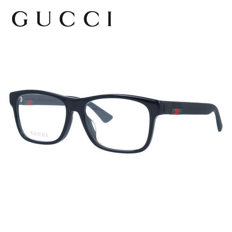 グッチ GUCCI メガネ 眼鏡 フレーム 度付き 度入り 伊達 アジアンフィット GG0176OA 001 56 シェリーライン イタリア製  プレゼント ギフト