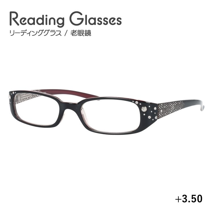 老眼鏡 シニアグラス リーディンググラス X SCENE XS01 ラインストーン