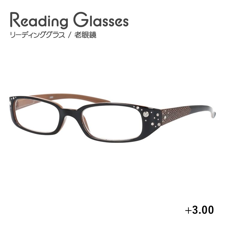 老眼鏡 シニアグラス リーディンググラス X SCENE XS02 ラインストーン