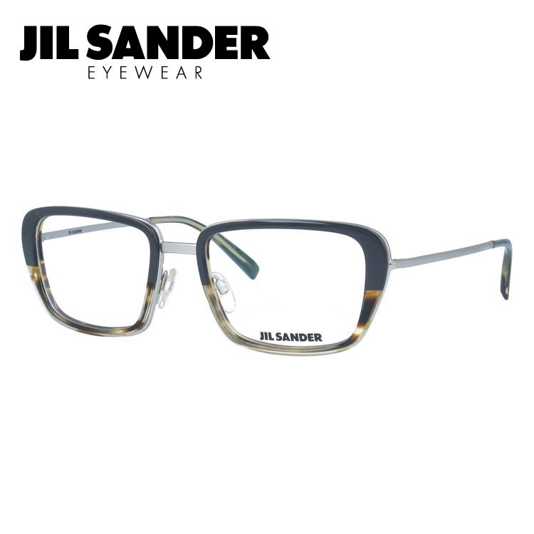 JILSANDER(ジルサンダー) サングラス - グリーン×シルバー 度入り 金属素材×プラスチック ジルサンダー サングラス JIL SANDER J3003-M 60サイズ アジアン