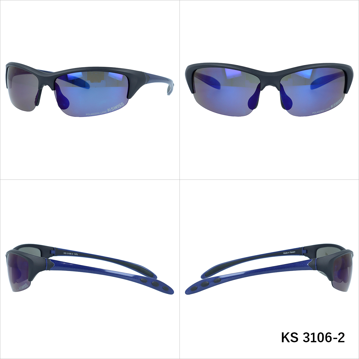 K-SWISS（ケースイス） サングラス 偏光サングラス ミラーレンズ