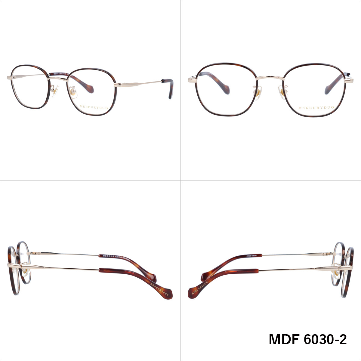 マーキュリーデュオ メガネフレーム スクエア型 伊達メガネ 伊達メガネ MERCURYDUO MDF6030 全4カラー 47サイズ レディース MERCURYDUO（マーキュリーデュオ） メガネ 眼鏡 フレーム 度付き 度