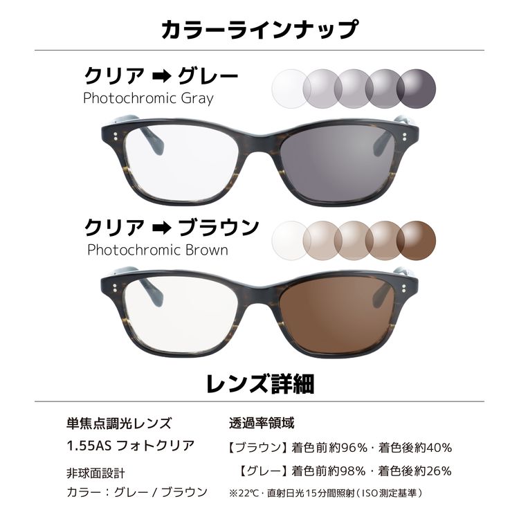 OLIVER PEOPLES（オリバーピープルズ） 調光レンズセット 度付き対応