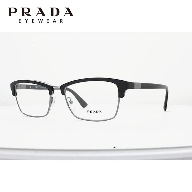 プラダ メガネ フレーム 国内正規品 伊達メガネ 老眼鏡 度付き ブルーライトカット PRADA ブロー PR20SV 1AB1O1 55 眼鏡 めがね プレゼント ギフト 年末年始特別価格