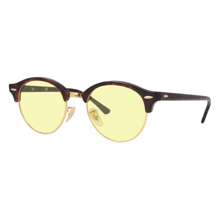 レイバン サングラス ライトイエロー ライトカラー オリジナル レンズセット クラブラウンド RX4246V 2372 49 Ray-Ban  CLUBROUND ブロー 夜間運転用 ドライブ用