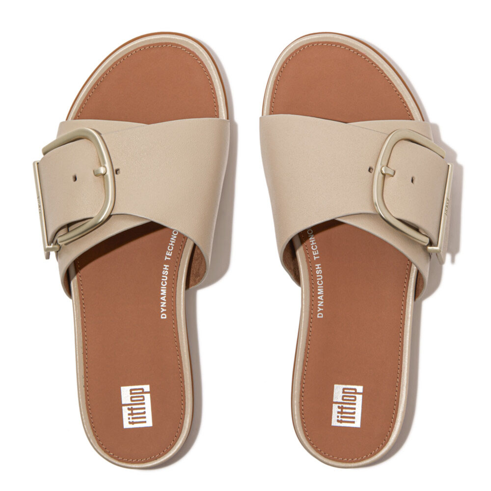 fitflop フィットフロップ レディース コンフォートサンダル スライドサンダル HM6 GRACIE MAXI-BUCKLE LEATHER SLIDES 体圧分散 衝撃吸収 疲れにくい 女性｜brand-tankentai｜09