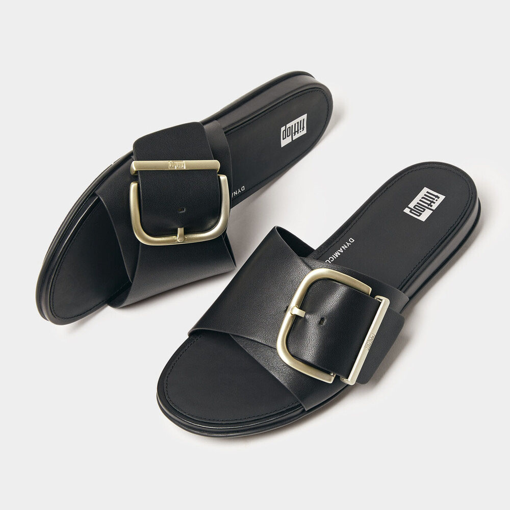 fitflop フィットフロップ レディース コンフォートサンダル スライドサンダル HM6 GRACIE MAXI-BUCKLE LEATHER SLIDES 体圧分散 衝撃吸収 疲れにくい 女性｜brand-tankentai｜12