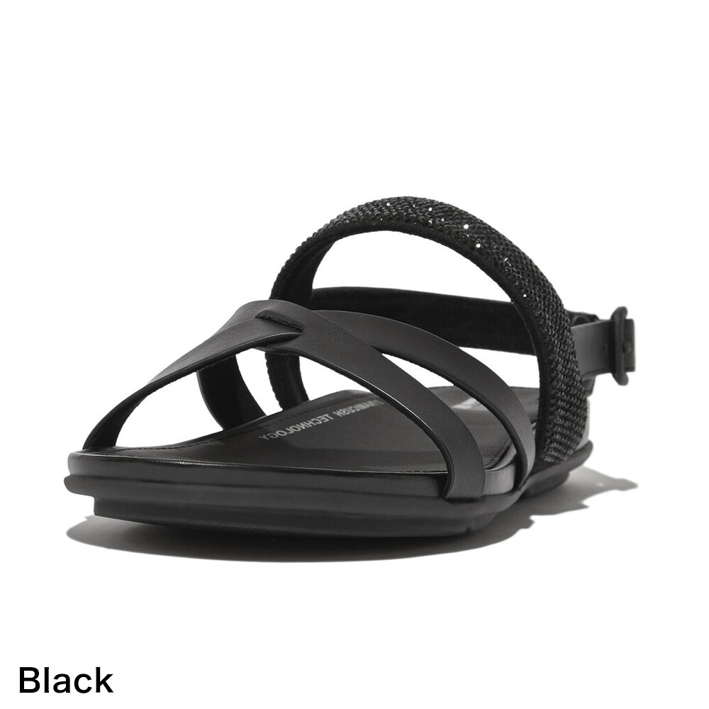 fitflop フィットフロップ レディース バックストラップサンダル HO6 GRACIE CRYSTAL LEATHER STRAPPY BACK-STRAP SANDALS 体圧分散 衝撃吸収 疲れにくい 女性｜brand-tankentai｜02