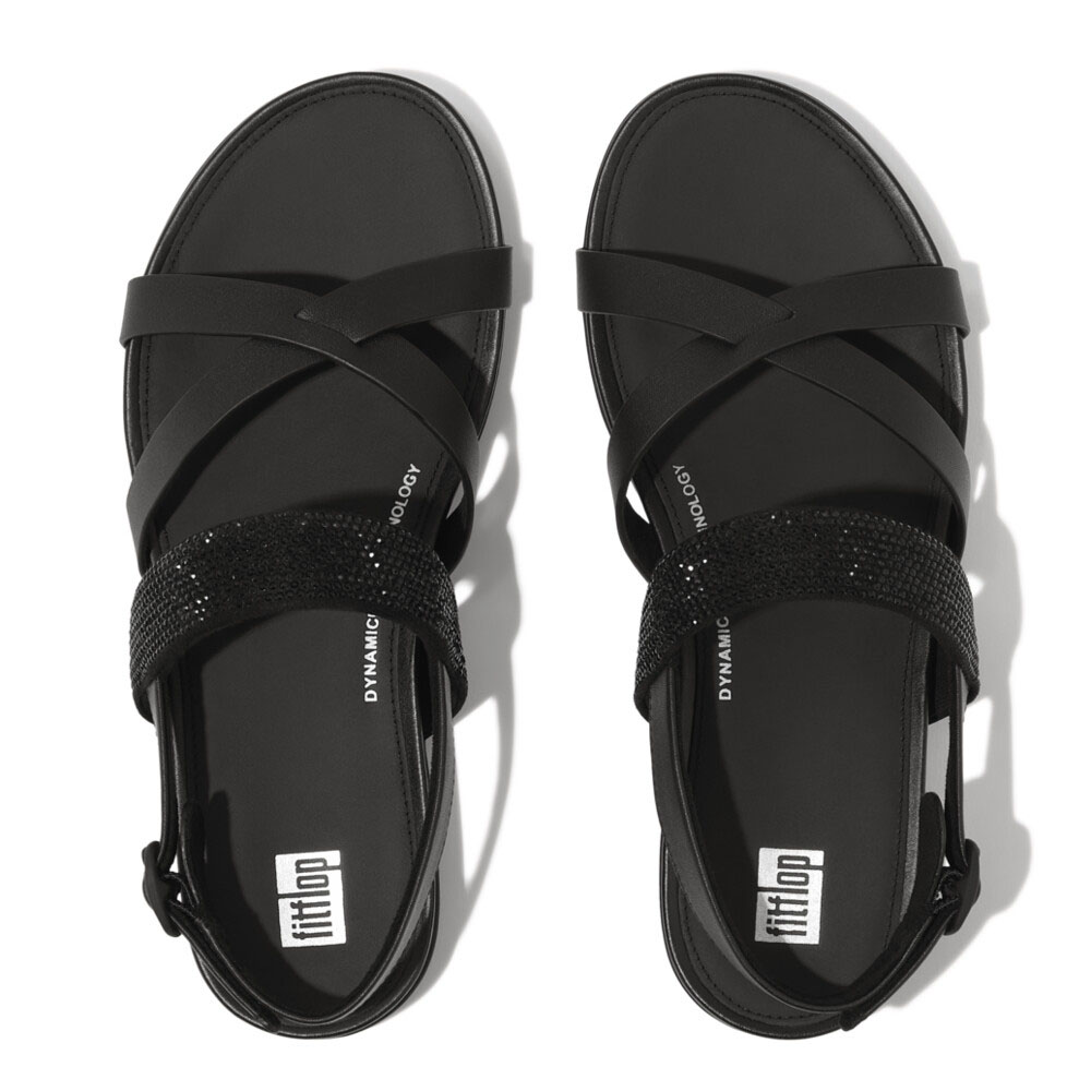 fitflop フィットフロップ レディース バックストラップサンダル HO6 GRACIE CRYSTAL LEATHER STRAPPY BACK-STRAP SANDALS 体圧分散 衝撃吸収 疲れにくい 女性｜brand-tankentai｜05