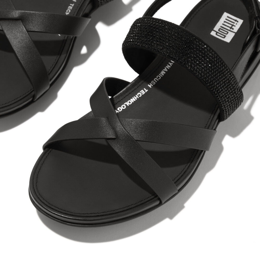 fitflop フィットフロップ レディース バックストラップサンダル HO6 GRACIE CRYSTAL LEATHER STRAPPY BACK-STRAP SANDALS 体圧分散 衝撃吸収 疲れにくい 女性｜brand-tankentai｜06