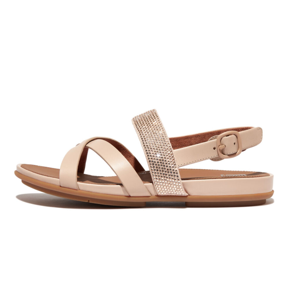 ベージュ サンダル fitflopフィットフロップ バックストラップ フィットフロップ fitflop LULU CRYSTAL EMBELLISHED BACK-STRAP
