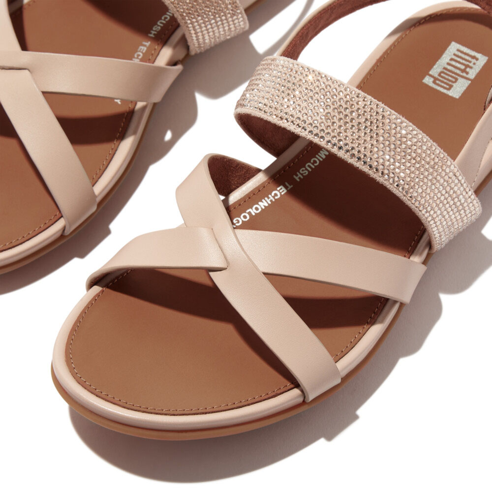 fitflop フィットフロップ レディース バックストラップサンダル HO6 GRACIE CRYSTAL LEATHER STRAPPY BACK-STRAP SANDALS 体圧分散 衝撃吸収 疲れにくい 女性｜brand-tankentai｜10