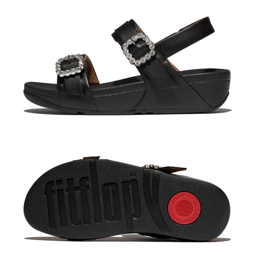 FitFlop ストラップサンダル ブラック　厚底　レザーアンクル　ベルト　38 FitFlop（フィットフロップ） 【SALE】fitflop LULU レディース