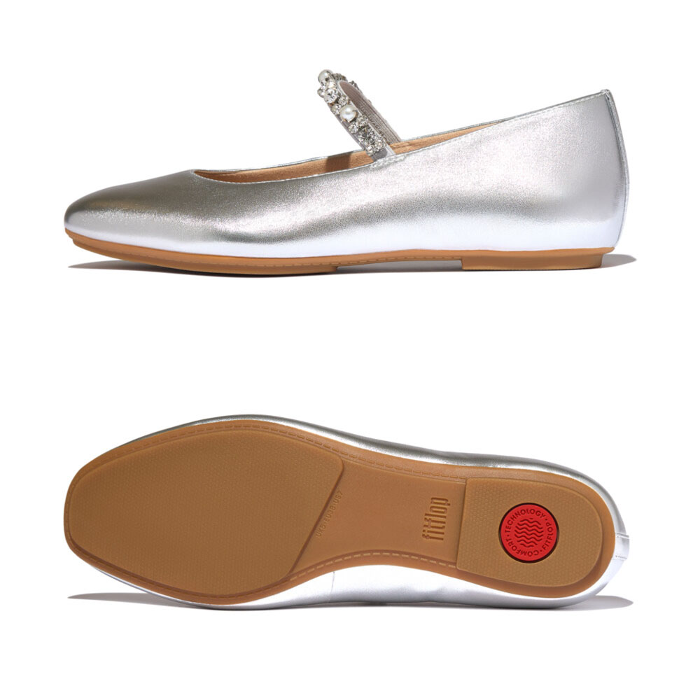 FitFlop フラットシューズ バレエシューズ シルバー FitFlop（フィットフロップ） DELICATO レディース バレエシューズ