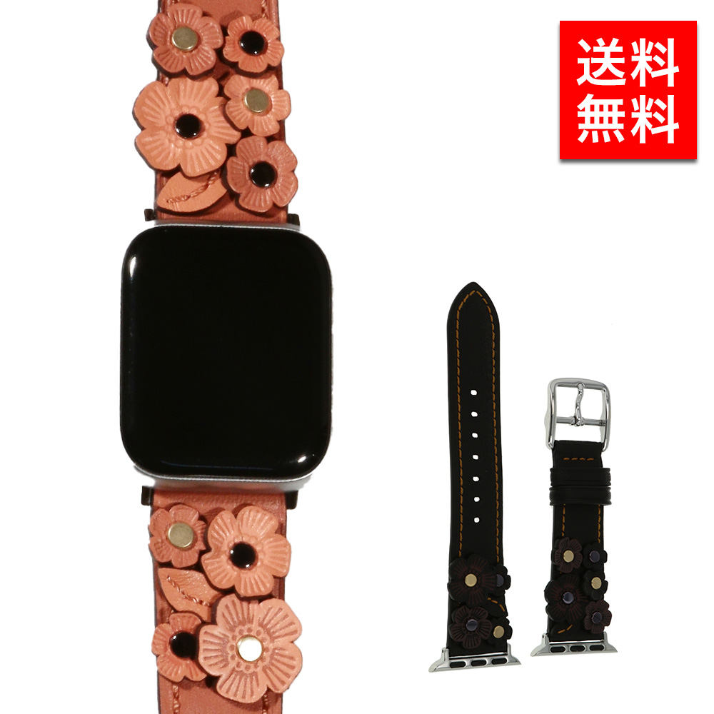 Coach apple clearance watch band flowers