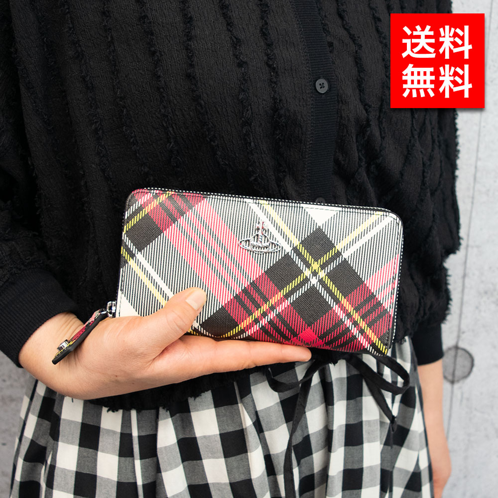 新品 ♡Vivienne Westwood 64VV493 長財布ピンクチェック arc+shop】57%off！ピンクチェック長財布 DERBY 1032 MC SCOTTY