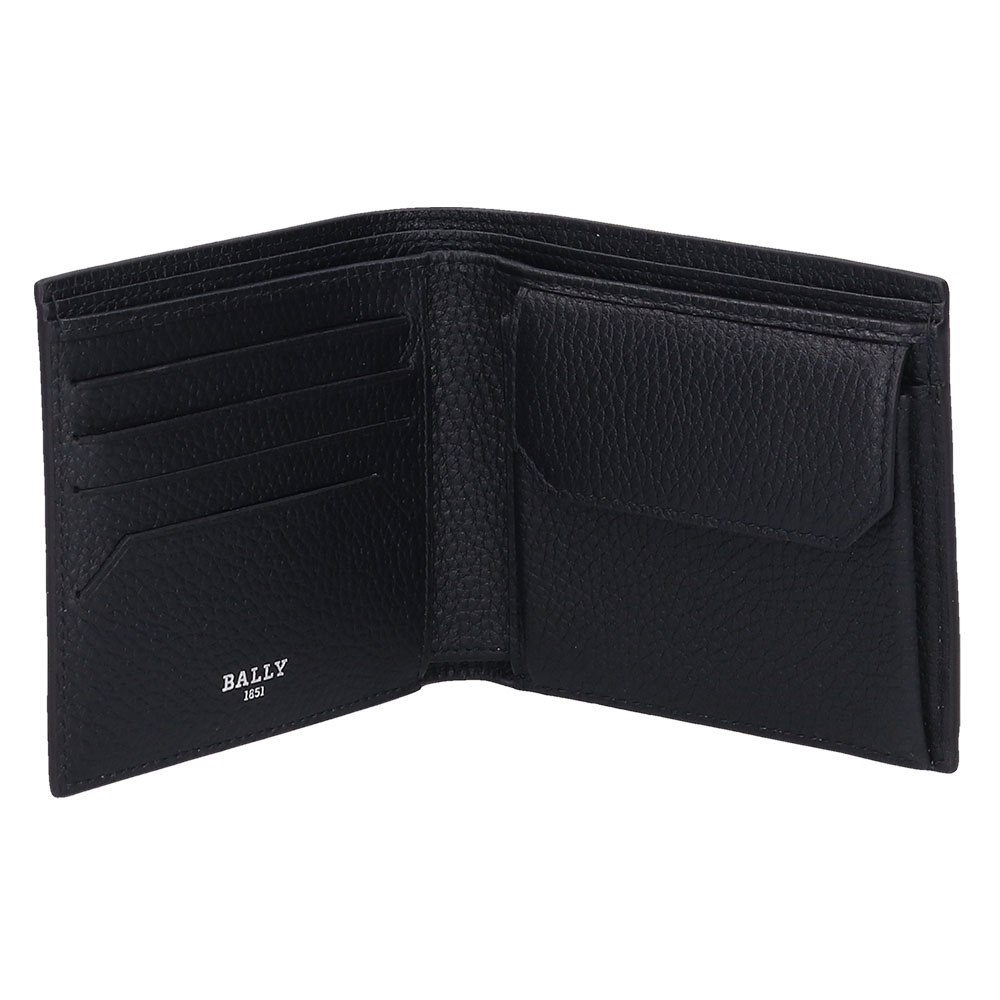 BALLY 二つ折り財布 黒 BALLY 二つ折り財布 黒 レザー 美品
