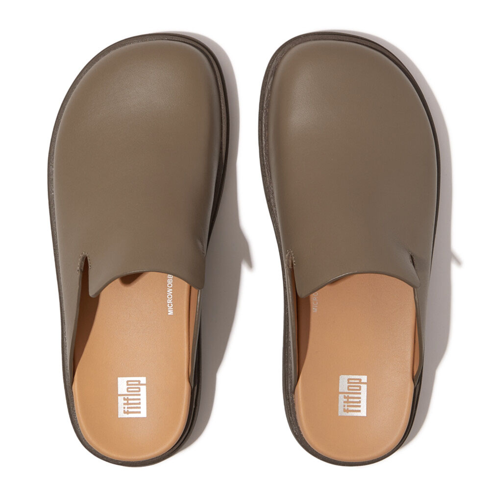 ★期間限定価格★fitflop フィットフロップ ミュール サボ スリッパ GEN-FF LEATHER MULES GK7 衝撃吸収 生体工学  体圧分散