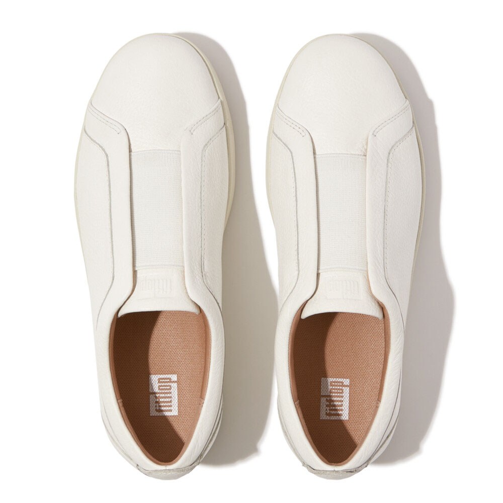 ★期間限定価格★fitflop フィットフロップ スリッポン RALLY ELASTIC TUMBLED-LEATHER SLIP-ON  SNEAKERS GN6