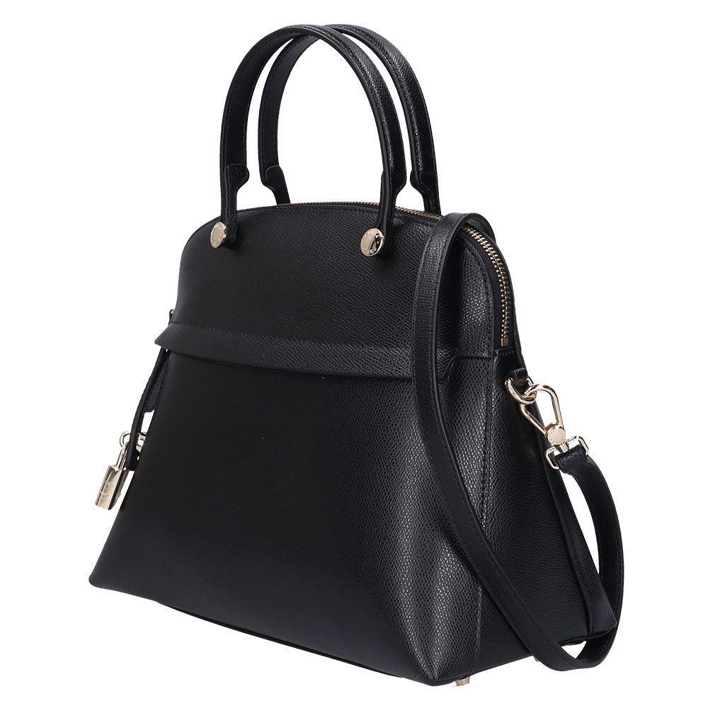 FURLA フルラ ハンドバッグ 2way 新型パイパー パドロック 黒 未使用 フルラ 新型パイパー 2way ハンドバッグ レザー お洒落