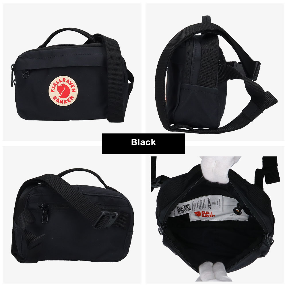 フェールラーベン ウエストバッグ ボディバッグ　black Fjallraven Kanken Fjall Raven フェールラーベン レディース ボディ
