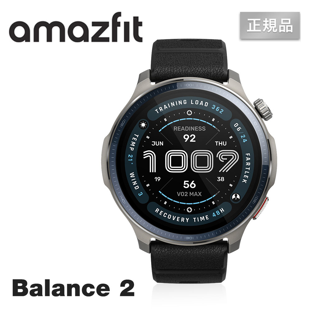 Amazfit �A�}�Y�t�B�b�g Balance 2 �X�}�[�g�E�H�b�` 6�q��GPS �S���t�i�r�Ή� 10ATM�h�� �T�t�@�C�A�K���X �ő�21���ԋ쓮 iPhone�Ή�
