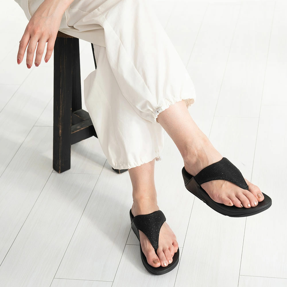 美品　fitflop　23.7　コンフォート　サイドジップ　フィットフロップ LULU SHIMMERLUX TOE-POST SANDALS｜fitflop(フィットフロップ)公式