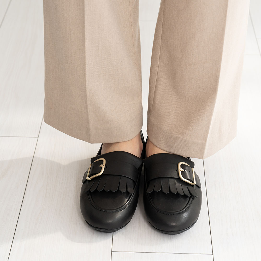 美品【fitflop】ALLEGRO フリンジ バックル ローファー 現行品 ALLEGRO フリンジ バックル レザーローファー｜fitflop(フィット