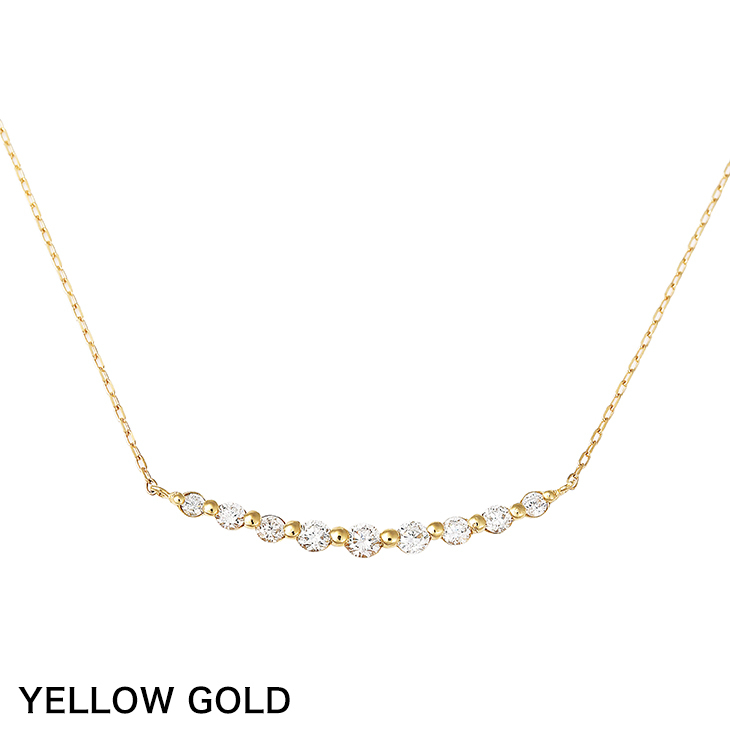 18金 ダイヤモンド ラインネックレス 0.2ct シンプル 誕生日 記念 K18の画像