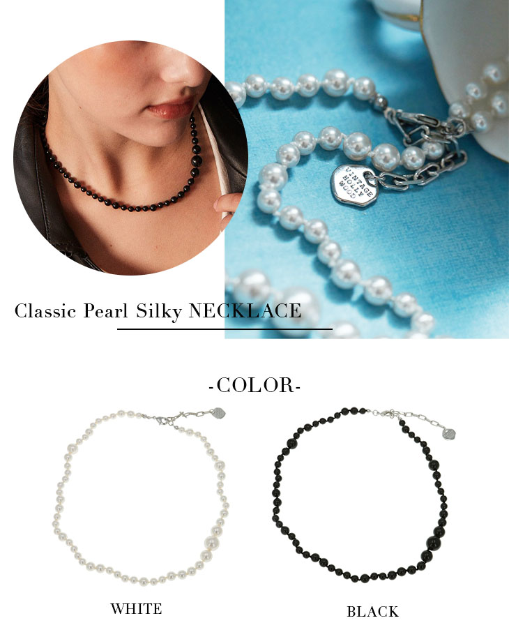 VINTAGE HOLLYWOOD Classic Pearl Silky ヴィンテージハリウッド クラシック パール シルキー ネックレス 韓国 ファッション｜brand-tankentai｜04