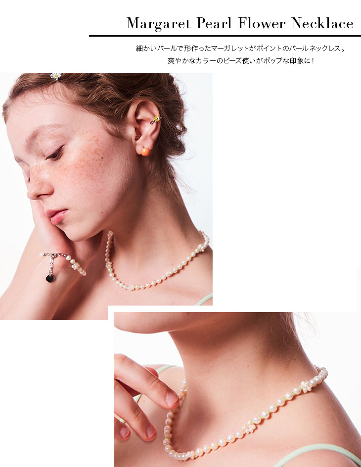 VINTAGE HOLLYWOOD】Margaret Pearl Flower Necklace / ヴィンテージ