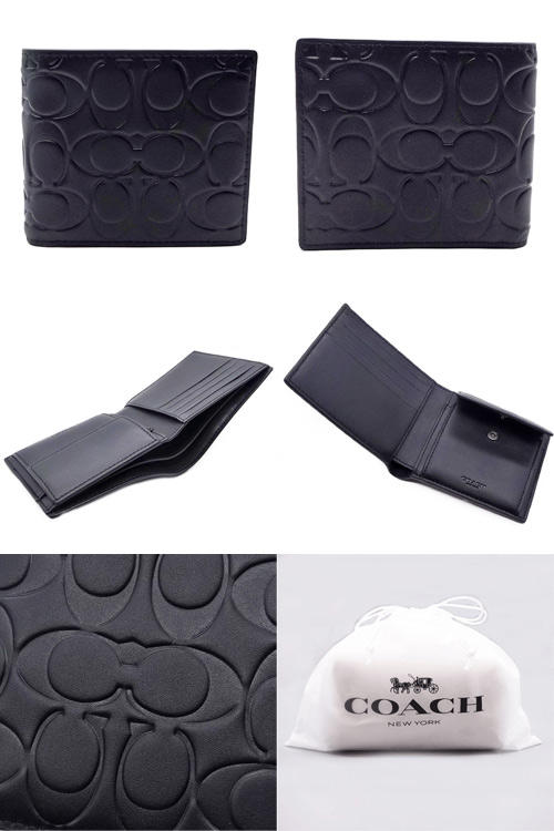 COACH（コーチ） 財布 メンズ 新作 新品 二つ折り財布 コインケース