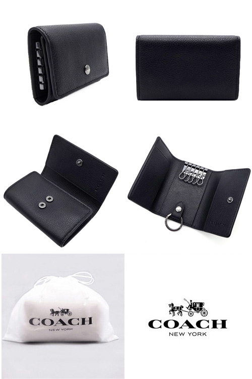 COACH（コーチ） キーケース メンズ 新作 新品 カーフ レザー メンズ