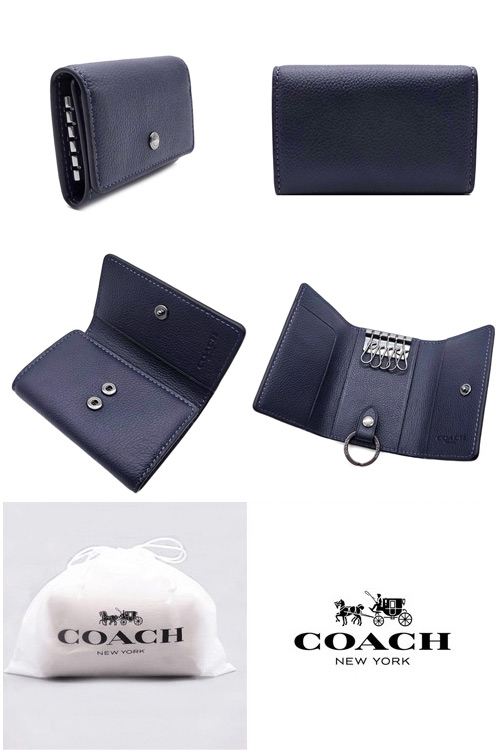 COACH（コーチ） キーケース メンズ 新作 新品 カーフ レザー キー