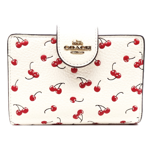 COACH（コーチ） 財布 サイフ 新作 新品 チェリー プリント レザー
