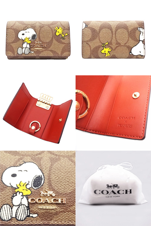 COACH コーチ キーケース 新作 新品 スヌーピー PEANUTS CF250