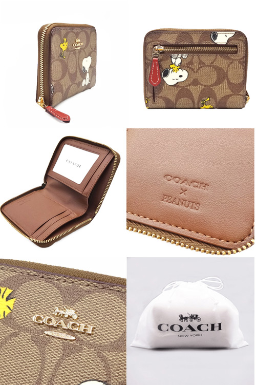 COACH（コーチ） 財布 新作 新品 シグネチャー スヌーピー PEANUTS 二
