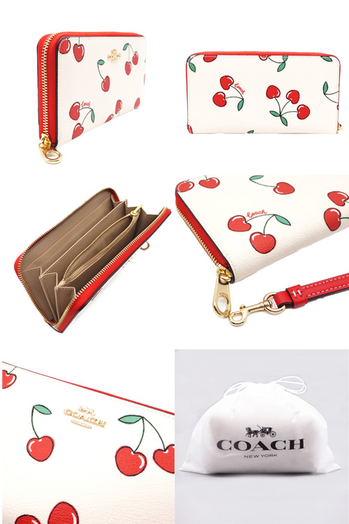 COACH コーチ 財布 サイフ 新作 新品 チェリープリント