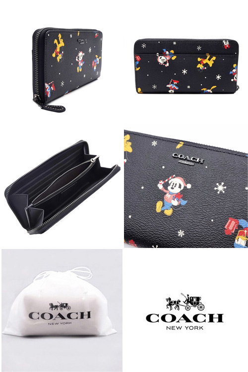【人気　新作商品　長財布】COACH ミッキー プルート COACH コーチ 財布 長財布 新作 新品 ディズニー コラボ