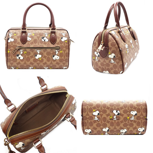 COACH スヌーピーコラボミニボストン COACH コーチCOACH バック 新作 新品 スヌーピー PEANUTS ミニ