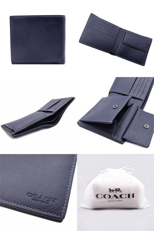 COACH（コーチ） 財布 新作 新品 メンズ 二つ折り財布 コインケース付