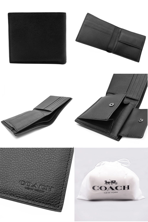 COACH コーチ 財布 新作 新品 メンズ 二つ折り財布 コインケース