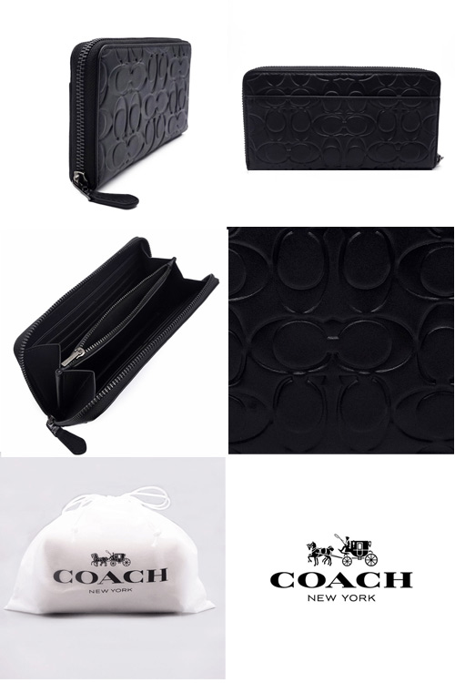 COACH コーチ 財布 新作 新品 メンズ ファスナー長財布