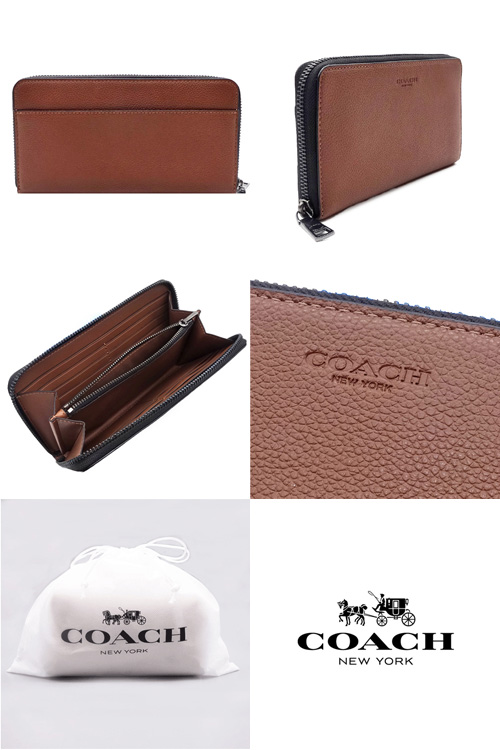 COACH(コーチ) 財布 新作 新品 メンズ ファスナー長財布 カーフ COACH(コーチ) 財布 新作 新品 メンズ ファスナー長財布 カーフ
