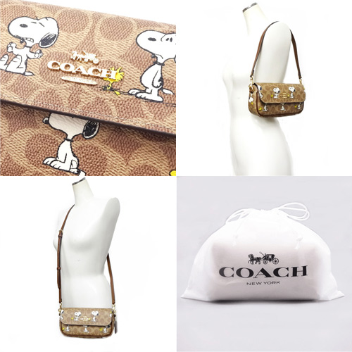 新作コラボ Coach X Peanuts ヘイリー フラップ バッグ CBJ73 COACH コーチCOACH スヌーピー バック 2025 新作 新品 PEANUTS