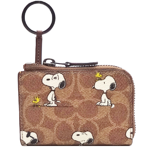 すぐ届く COACH x スヌーピー ジップ キー ケース シグネチャー COACH コーチ ☆COACH☆ ジップキーケース シグネチャー